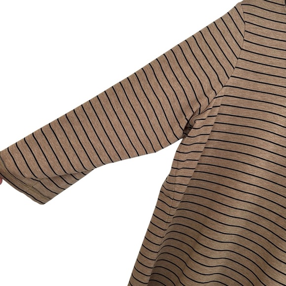 L. L. Bean brown and black striped tunic super soft Tencel spandex blend Large - Picture 5 of 9
